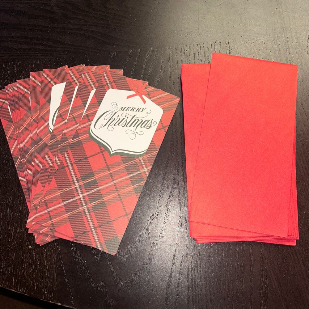 New Hallmark Set of 12 Merry Christmas Holiday Gift Card Money Greeting Cards